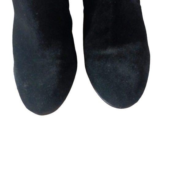 Steve Madden Tall Black Suede Block Heel Boots Haydun size 9.5 Knee High Boots - Picture 4 of 12